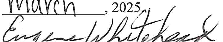 Handwritten signature of Eugene Whitehead