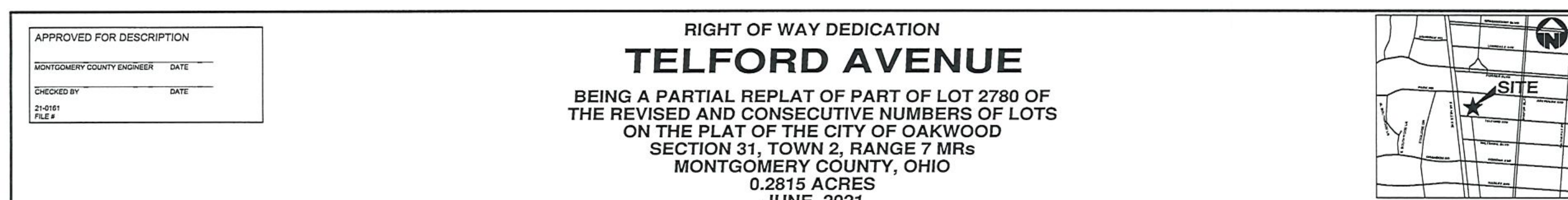 Visual scan of the plat header, including the approval box, dedication title, and vicinity map