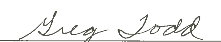 Signature of Greg Todd