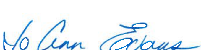 Signature of JoAnn Evans