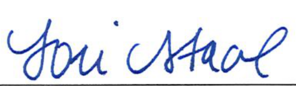 Signature of Lori Staal