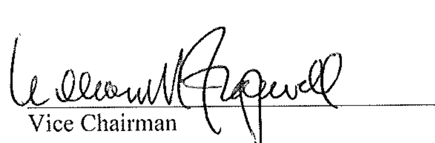 Signature of Vice Chairman