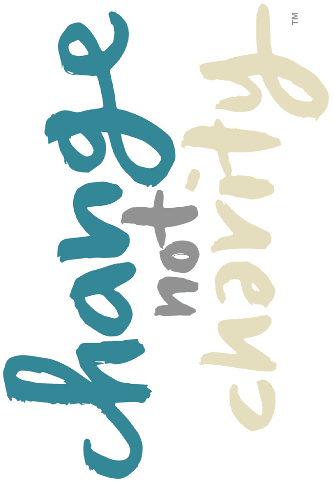 change not charity™ lettering
