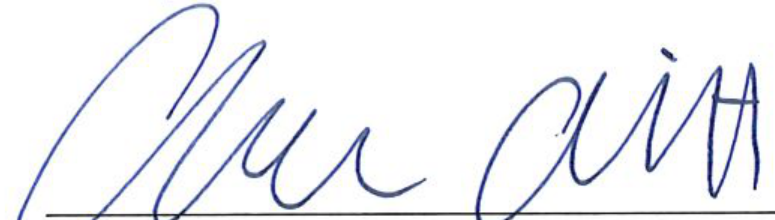 Signature of Chair