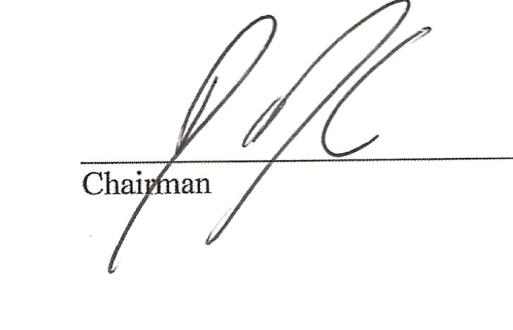 Chairman signature