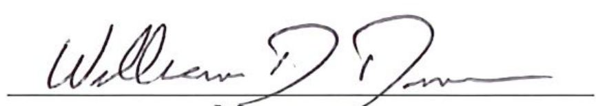 Signature of Mayor William Duncan