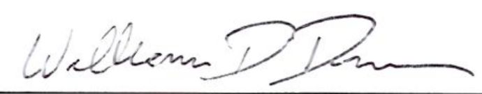 Signature of Mayor