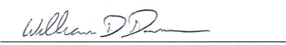 Signature of Mayor William D. Duncan