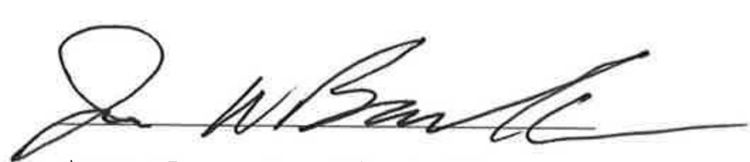 Signature of James Bramble, Auditor