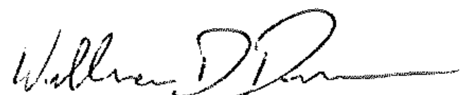 Signature of Mayor William Duncan