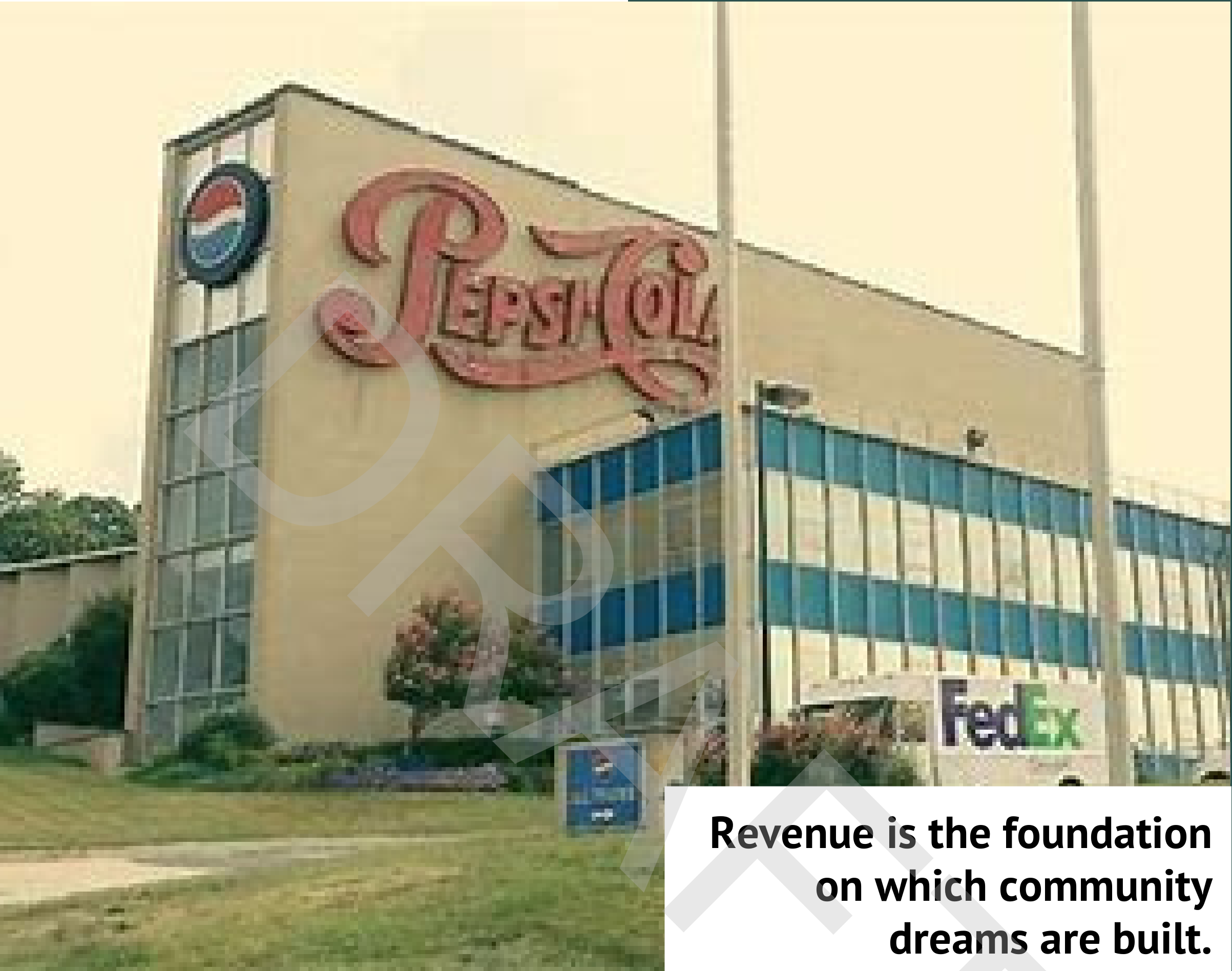 Cheverly industrial facility featuring historic Pepsi-Cola signage and commercial vehicle