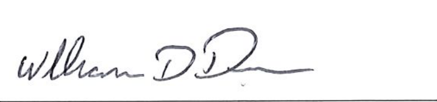 Signature of Mayor William Duncan