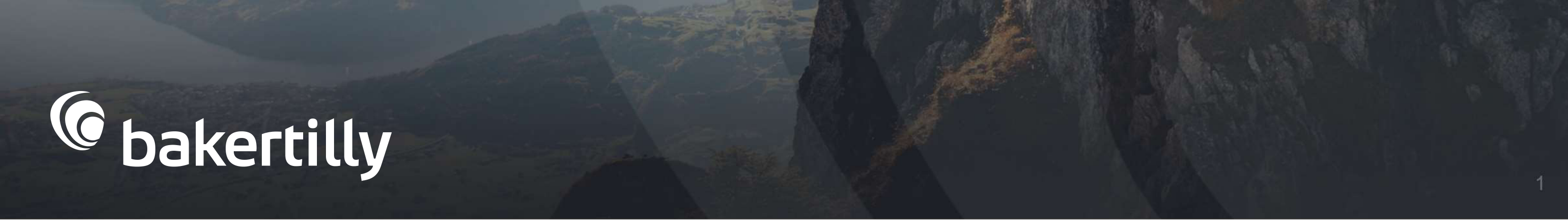 Baker Tilly logo on mountain background