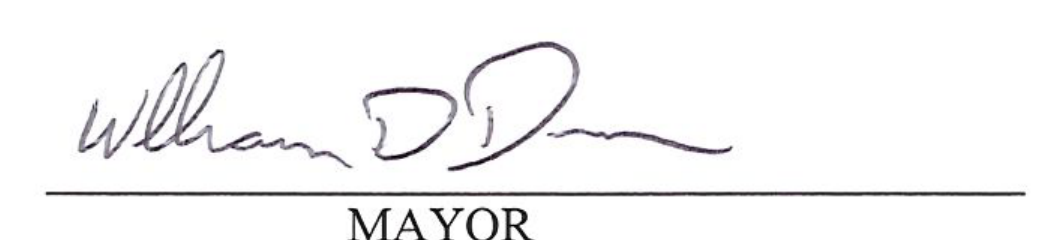 Mayor's signature