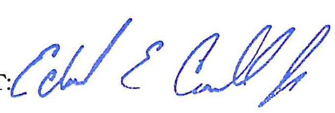 Signature of Ed Carroll