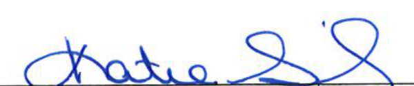 Signature of Katie Smiddy