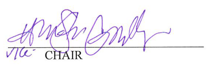 Signature of Vice Chair
