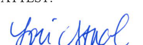 Signature of Clerk of Council