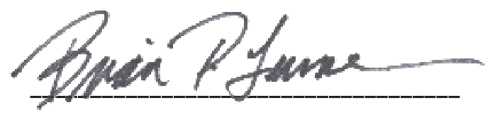 Signature of Brian P. Lunne