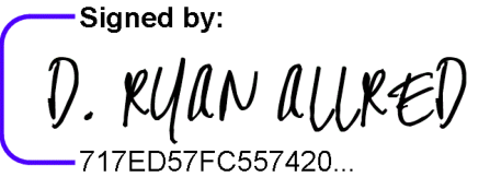 Signed by: D. RYAN ALLRED