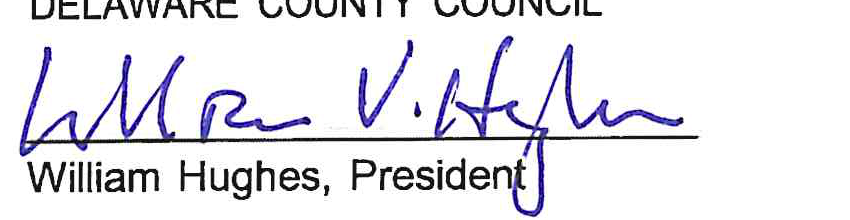 Signature of William Hughes, President