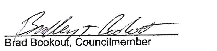 Signature of Brad Bookout, Councilmember