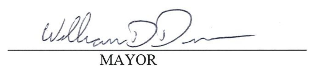 Signature of Mayor William D. Duncan