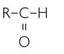 Aldehyde structure: R-C-H with double bond to O