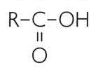 Carboxyl structure: R-C-OH with double bond to O