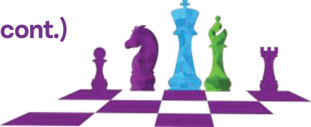 Stylized chess pieces on a board