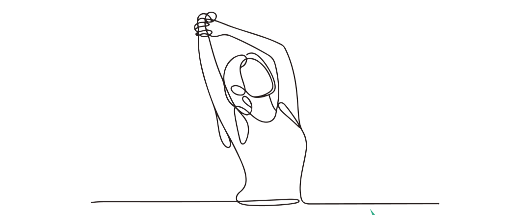 Illustration of a person stretching