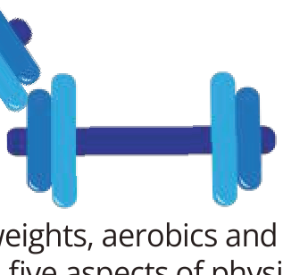 Dumbbell icon light blue