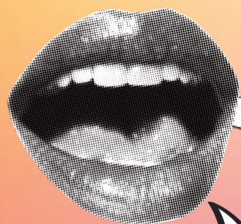 Stylized lips illustration