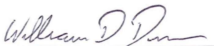 Signature of William D. Duncan, Mayor