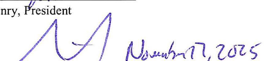 Signature of Stephen D. Brand with date November 17, 2025