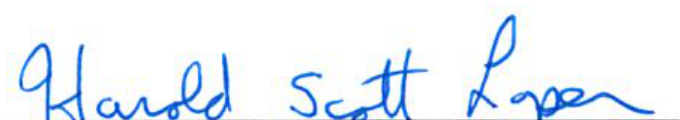Signature of Harold Scott Loper