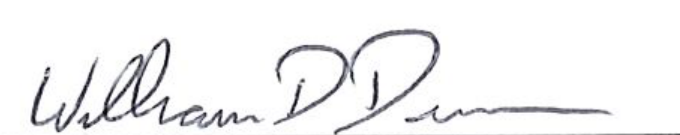 Signature of Mayor William D. Duncan