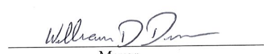 Signature of Mayor William D. Duncan