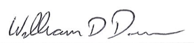 Signature of Mayor William D. Duncan