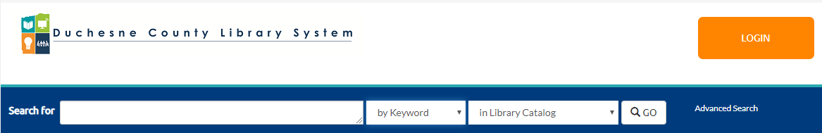 Search bar on the Duchesne County Library System catalog