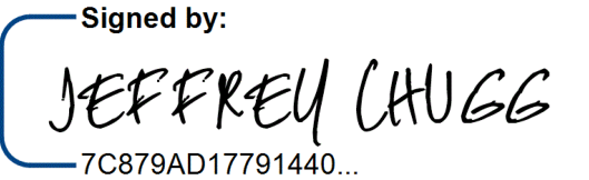 Signature: Signed by JEFFREY CHUGG