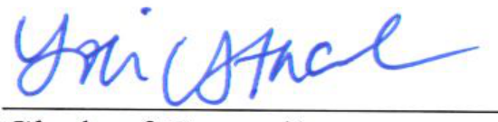 Signature of Clerk of Council