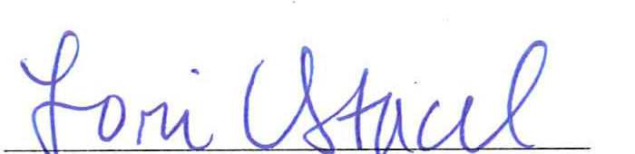 Signature of Clerk of Council Lori Stacel