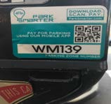 Park Smarter mobile parking meter sticker WM139