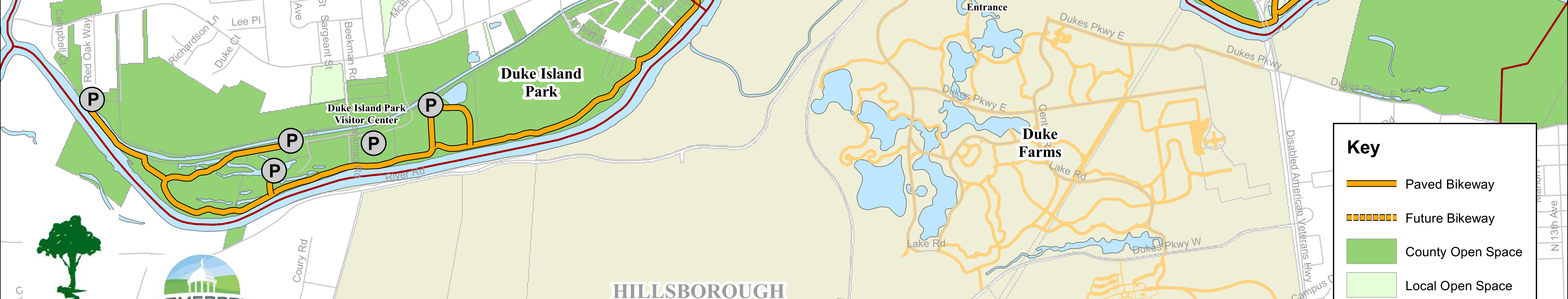 Raritan River Greenway map, section 3 of 4