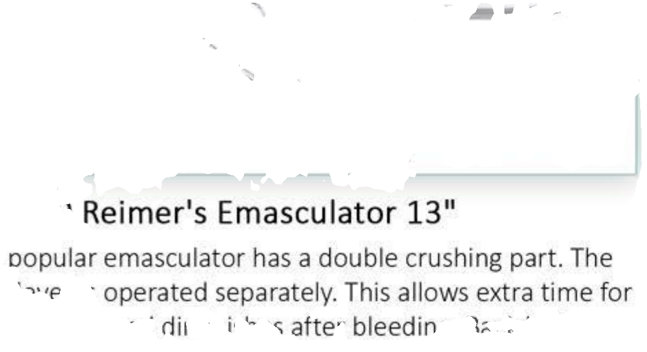 Reimer's Emasculator 13 inch