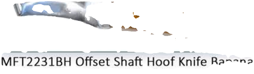 Offset Shaft Hoof Knife Banana Handle