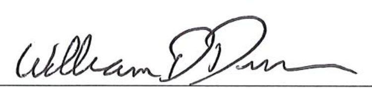 Signature of Mayor William Duncan