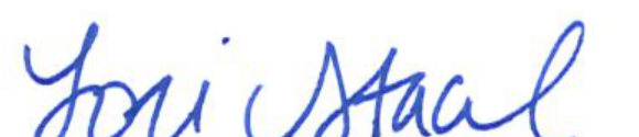 Signature of Lori Staal