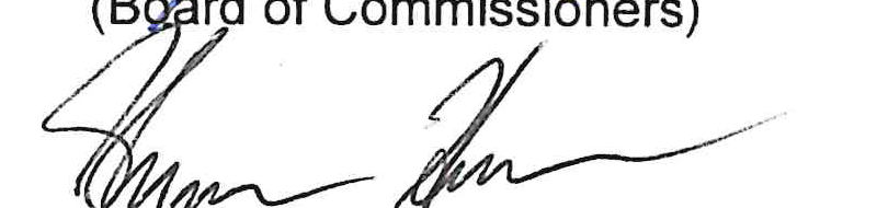 Signature of Board of Commissioners member